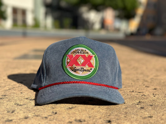 Dos Equis Grey-Blue/Red Rope Hat