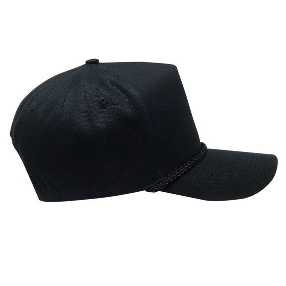 Blank All Black Rope Hat