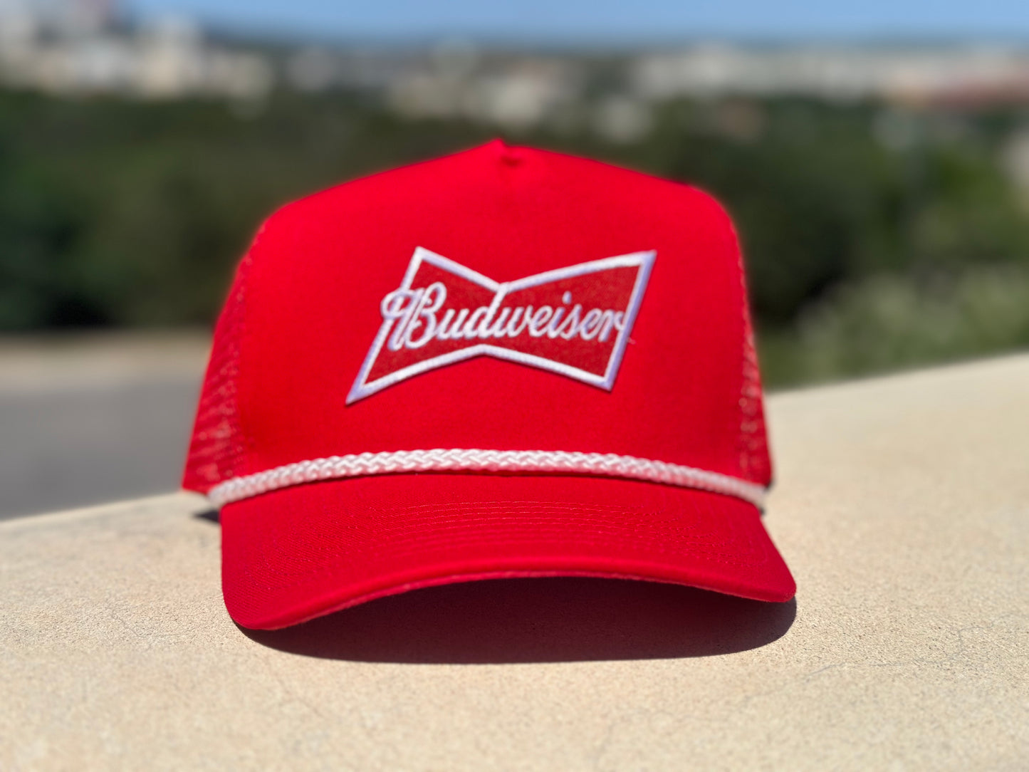 Budweiser Red/White Rope Hat