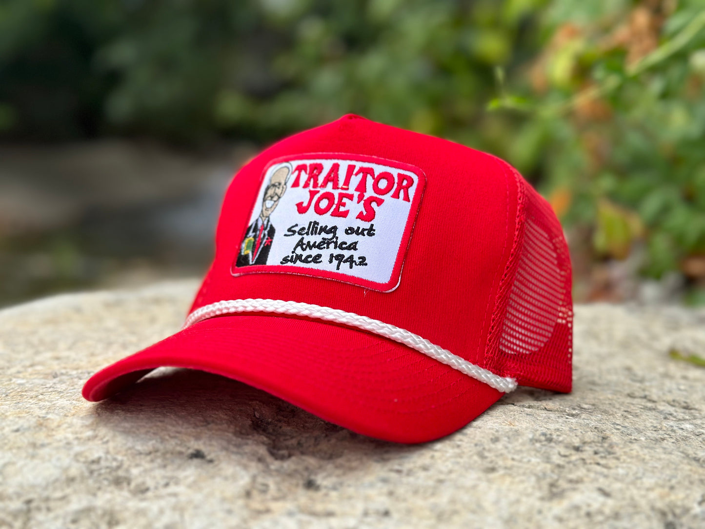 Traitor Joe’s: Red/White Rope Hat