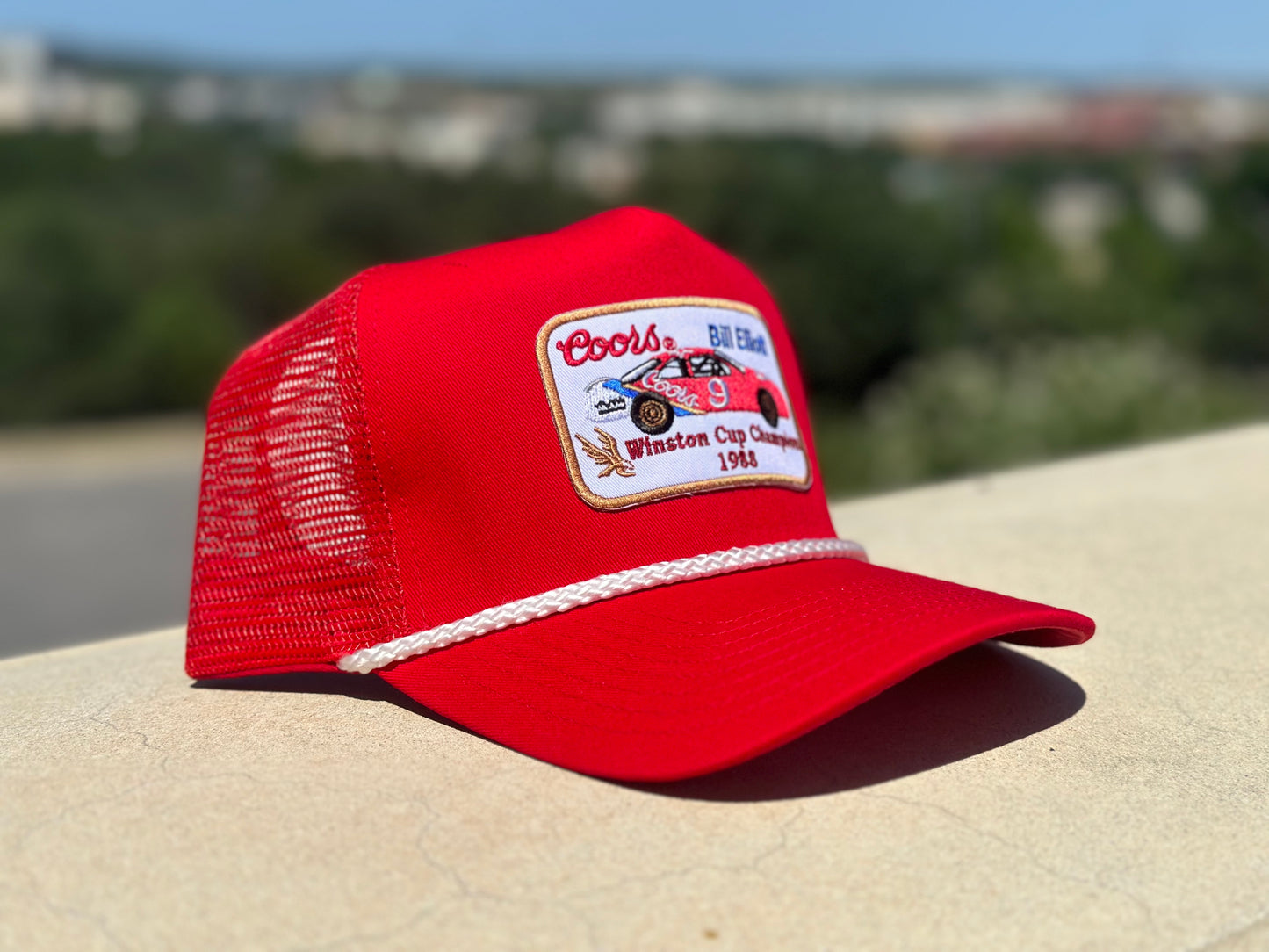 Coors Bill Elliot Red/White Rope Hat