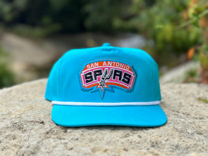 San Antonio Spurs: Light Blue/White Rope Hat