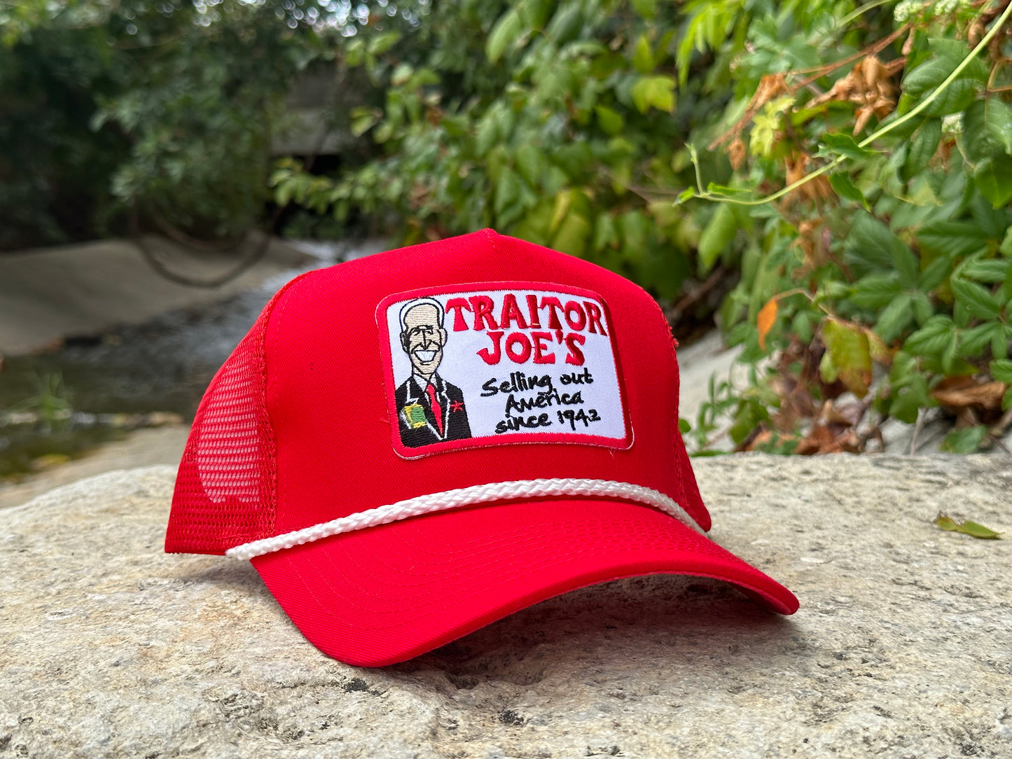 Traitor Joe’s: Red/White Rope Hat