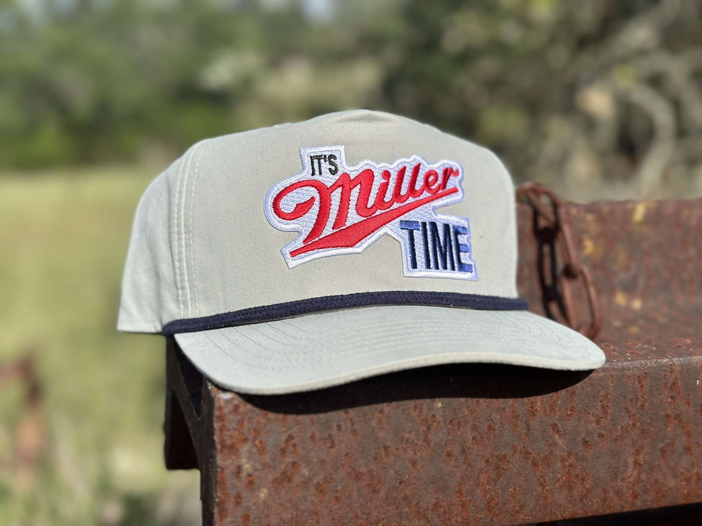 It’s Miller Time Grey/Blue Low Profile Rope Hat