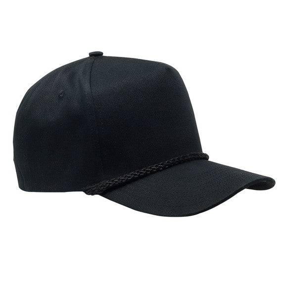 Blank All Black Rope Hat