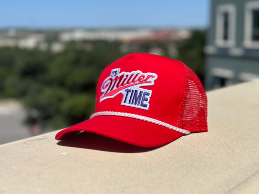 It’s Miller Time Red/White Rope Hat