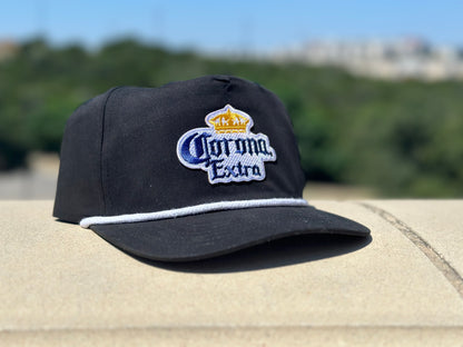 Corona Extra Black/White Low Profile Rope Hat