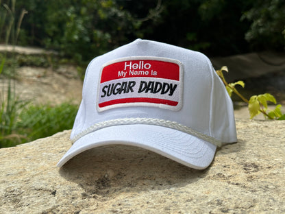 Sugar Daddy: White Rope Hat