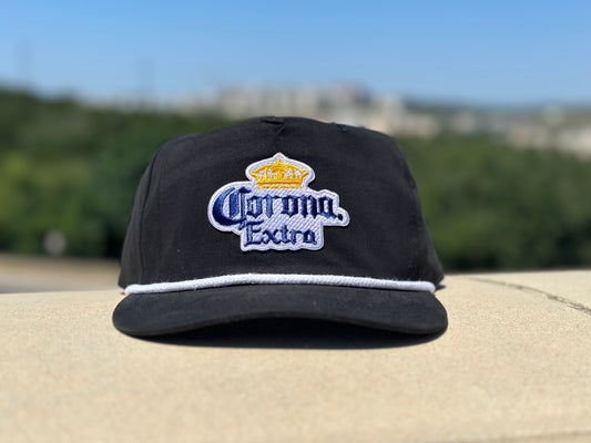 Corona Extra Black/White Low Profile Rope Hat