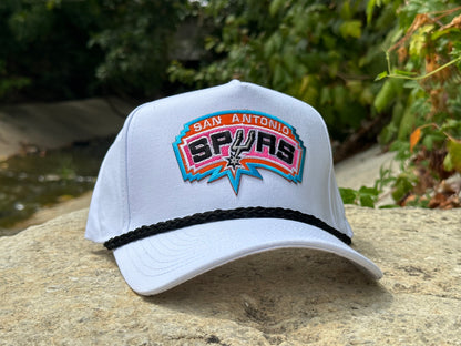 Spurs: White/Black Rope Hat