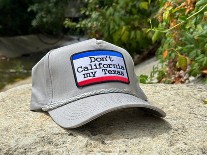 Don’t California My Texas: Grey Rope Hat