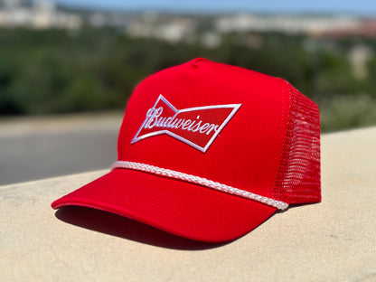 Budweiser Red/White Rope Hat