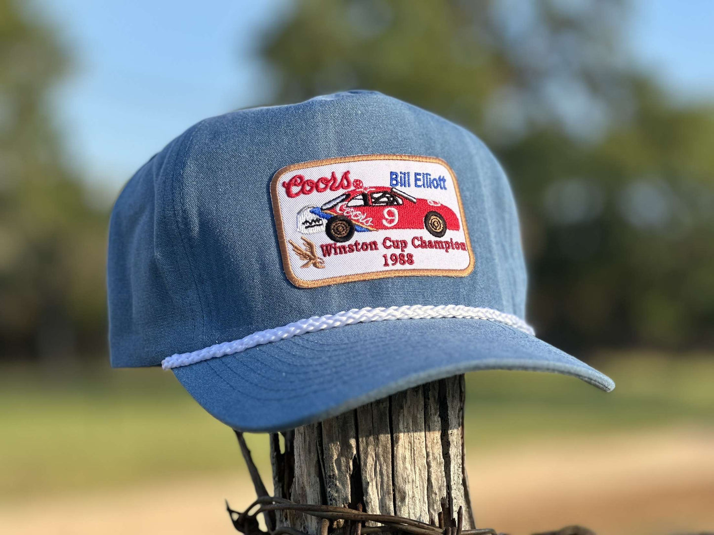 Coors Bill Elliot Blue/White Rope Hat