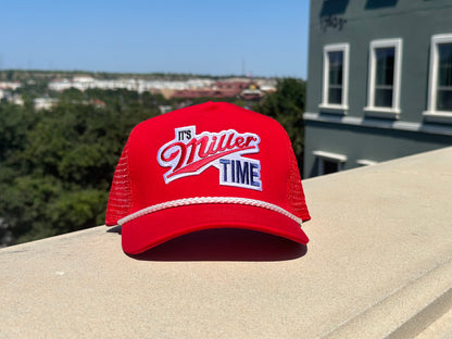 It’s Miller Time Red/White Rope Hat